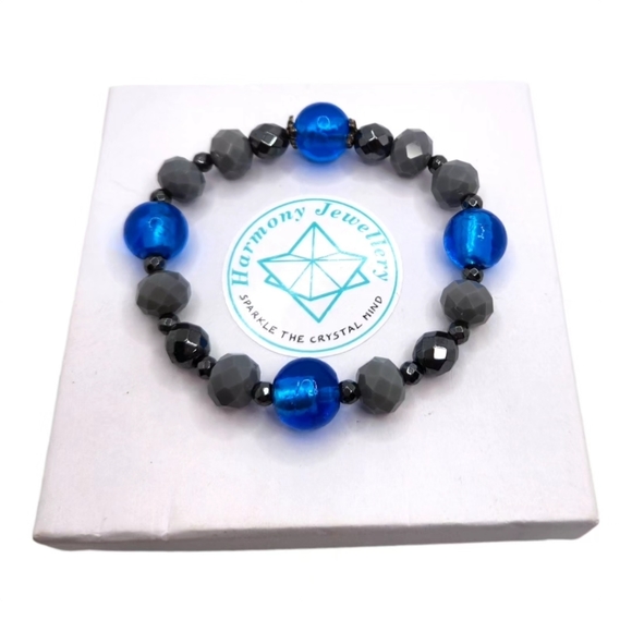 Hematite, Czech Glass bracelet - Picture 1 of 4